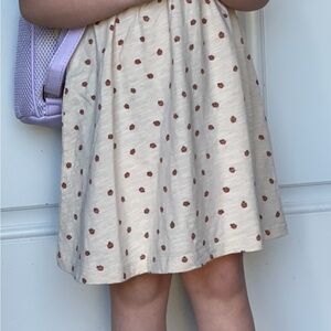 Rylee + Cru Cream Dress with Red Dots